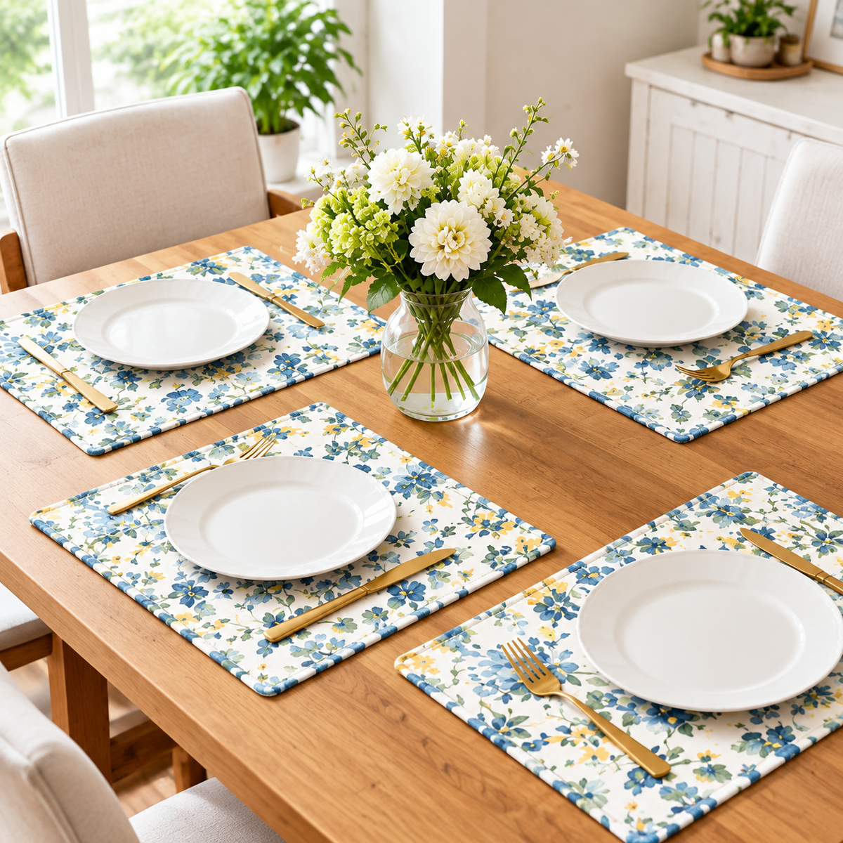 Floral Table Placemats – Set of 4