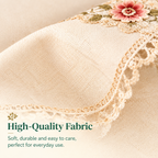 Romantic Lace Table Runner Stool Cover Set