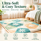 Colorful Bedside Rug & Mat Set