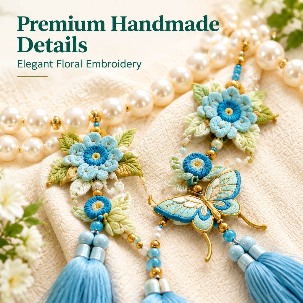 Luxury Floral Curtain Tiebacks