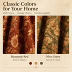 Vintage French Jacquard Curtain Set