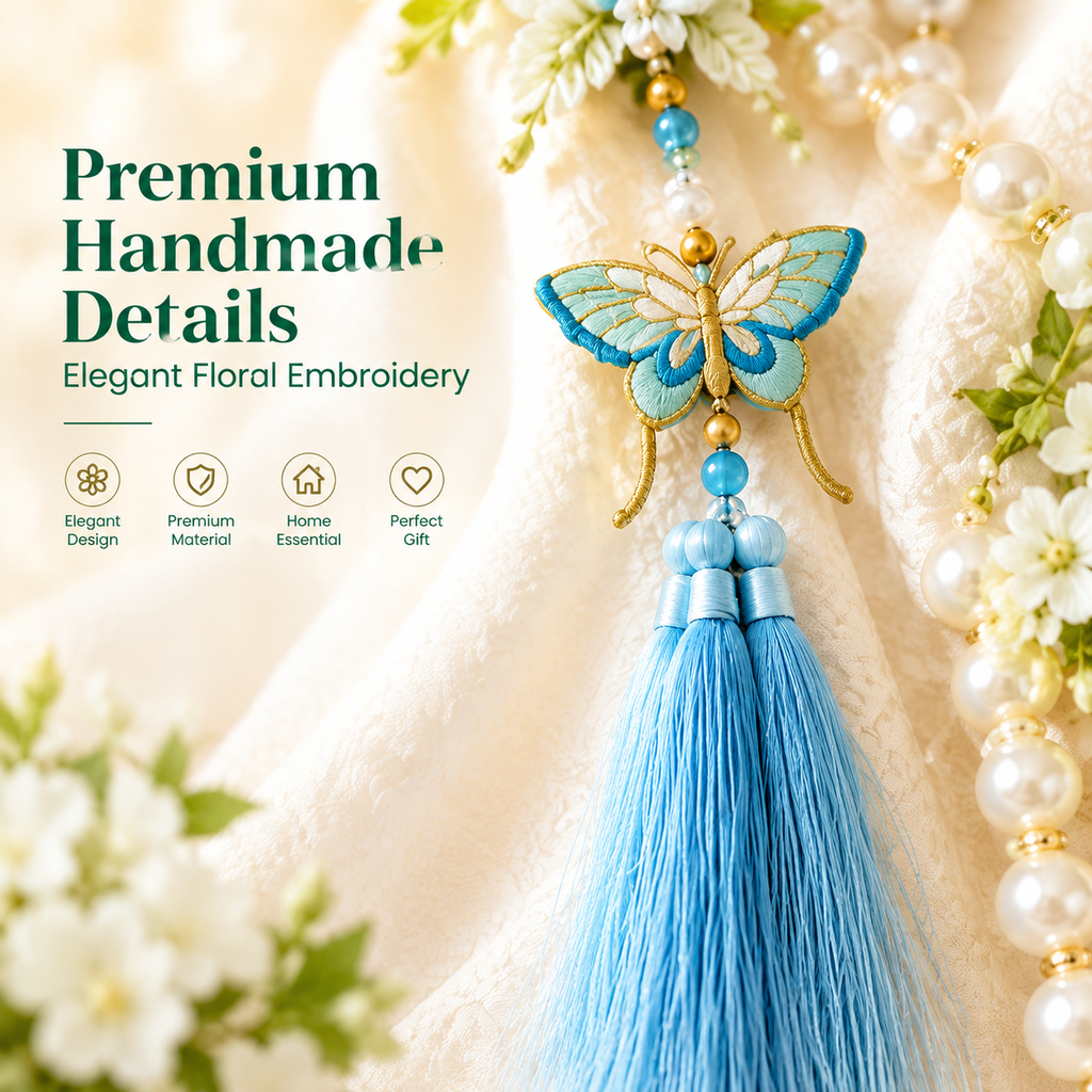 Luxury Floral Curtain Tiebacks