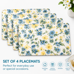Floral Table Placemats – Set of 4