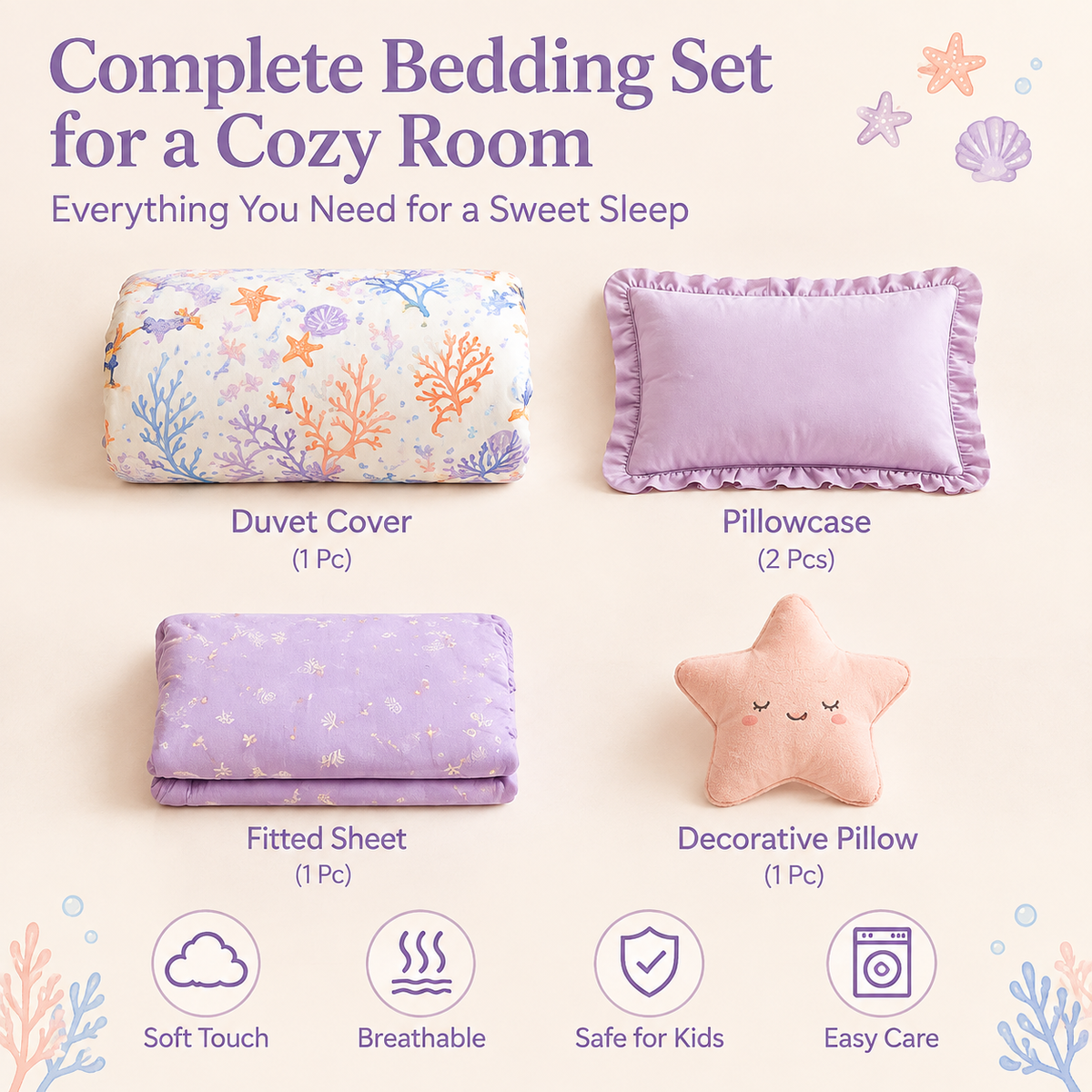 Ocean Dreams Kids Bedding Set