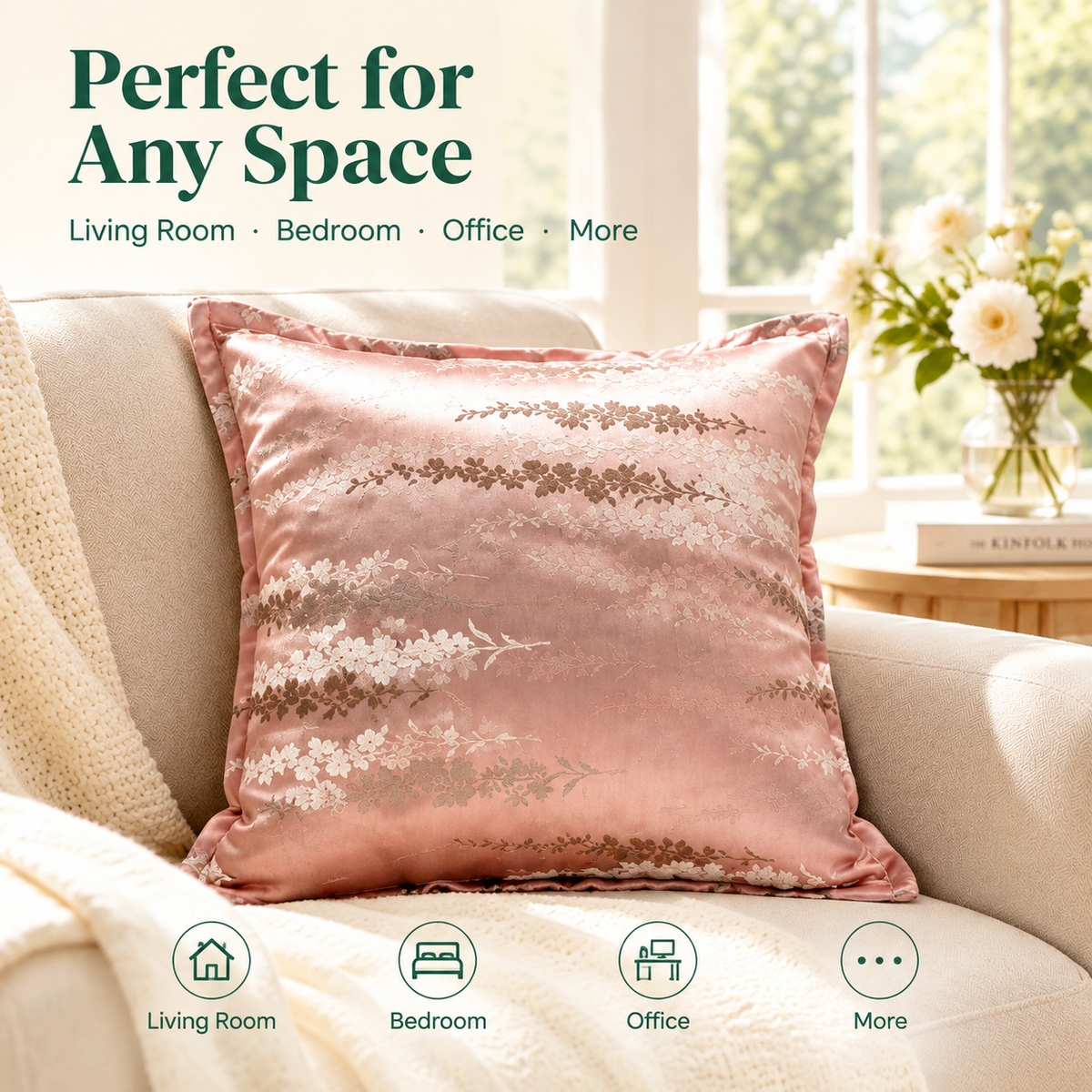 hovelariq™ Elegant Jacquard Pillow Cover