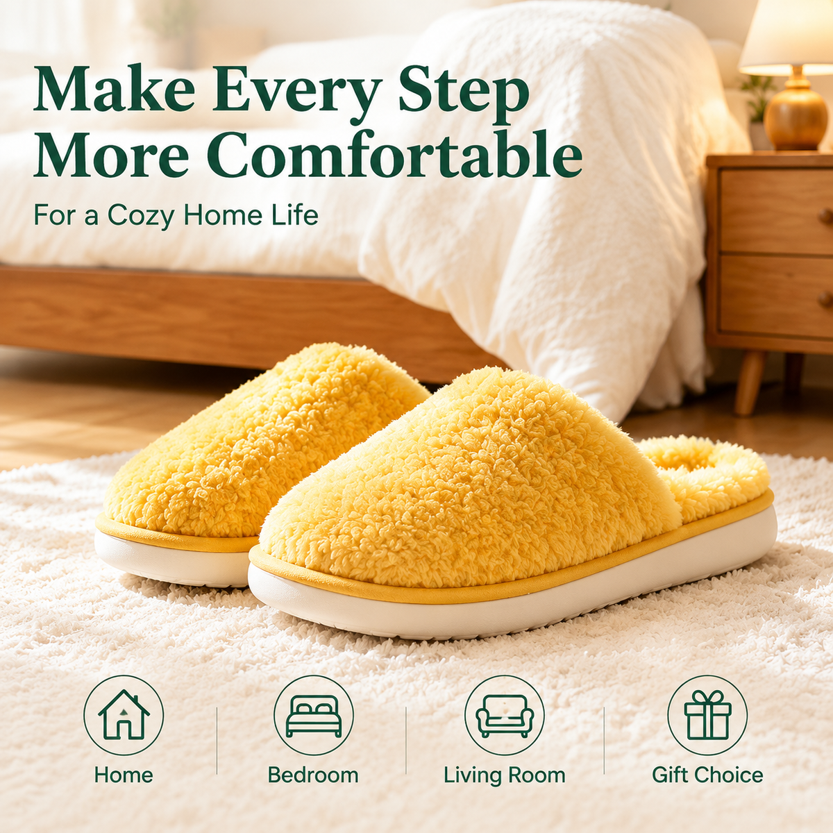 Cozy Plush Bedroom Slippers